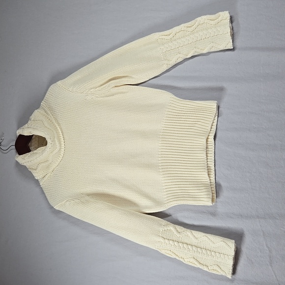 Isabella Bird Knit Turtleneck Sweater Cream Women's Size Medium - Picture 1 of 16